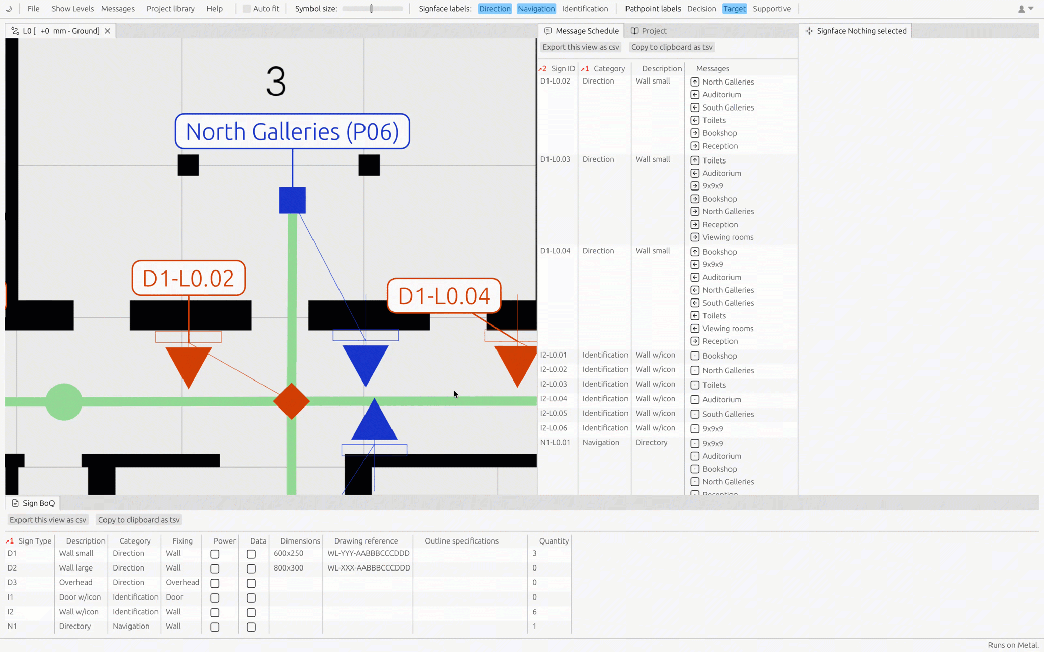 Automatic message generation when removing or adding a path segment