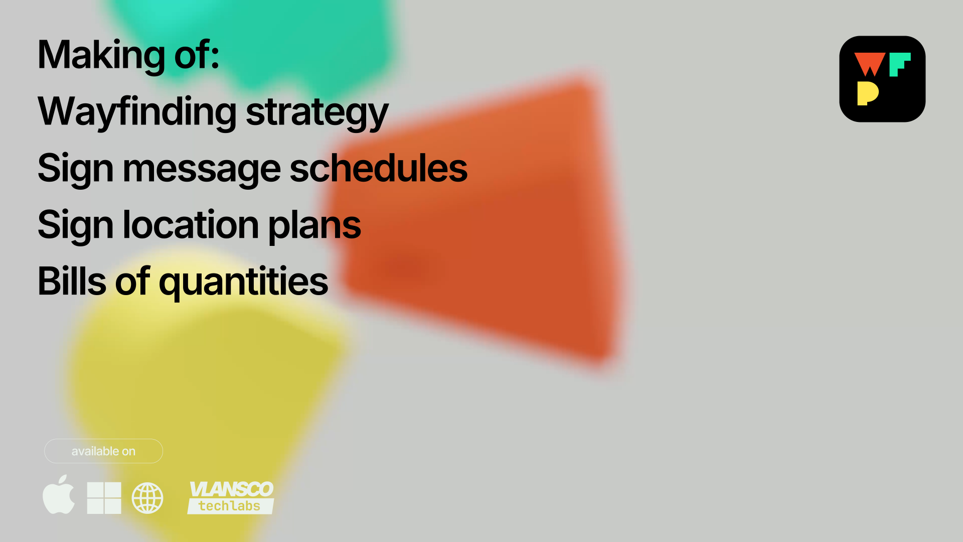 Wayfinding Planner demo — designing a wayfinding strategy from an empty floor plan to exported reports