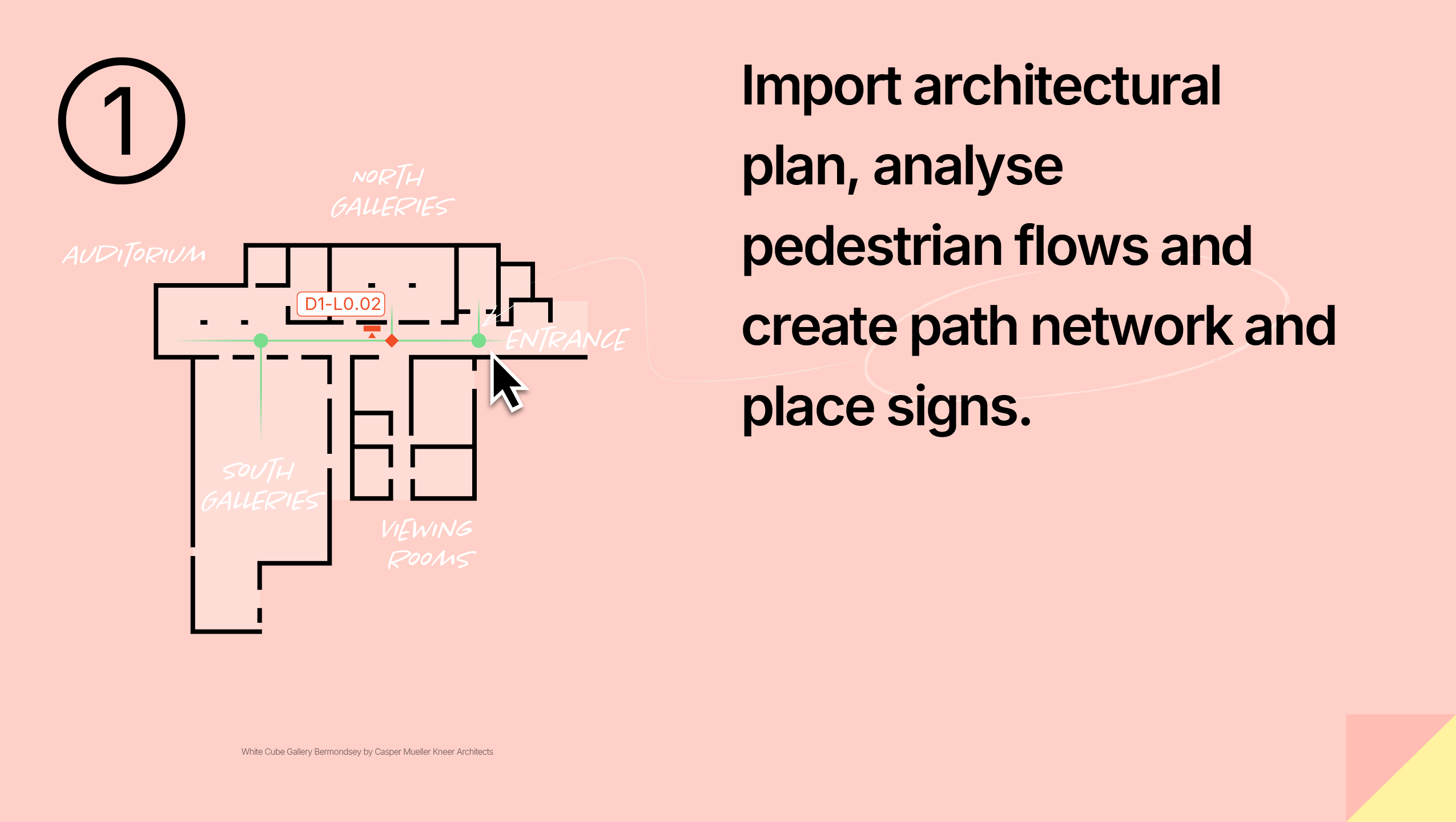 Step 1 — setting up the wayfinding project, import and calibrate the level drawing, create path network and place signs
